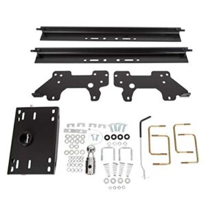 ECOTRIC Complete Gooseneck Trailer Hitch Kit Compatible with 2003-2012 Dodge RAM 1500 2500 3500 30000 LBS Black