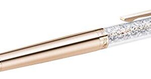 Swarovski Crystal Authentic Crystalline Rose Gold Plated Swan Charm Ballpoint Pen