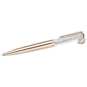 Swarovski Crystal Authentic Crystalline Rose Gold Plated Swan Charm Ballpoint Pen