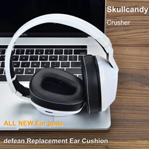 Defean 1 Pairs Black Ear Pads Ear Cushion Cover with Tape Compatible with Skullcandy Crusher Over Ear Wired Built-in Amplifier and Mic Headphone
