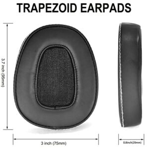 Defean 1 Pairs Black Ear Pads Ear Cushion Cover with Tape Compatible with Skullcandy Crusher Over Ear Wired Built-in Amplifier and Mic Headphone
