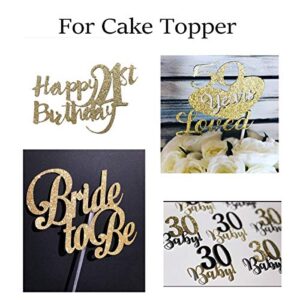 16 Pcs Gold and Black Glitter Cardstock 12x12, 250gsm Heavy Cardstock Paper for DIY Craft Making Cake Topper Flowers Invitation Cards Party Banner Party Decoration, 16 Sheets, 2 Colors