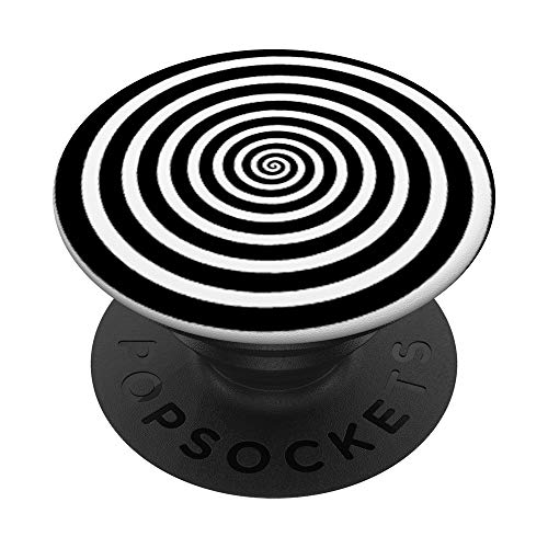 Fun Optical Illusion Circle Swirl Design Black and White PopSockets PopGrip: Swappable Grip for Phones & Tablets