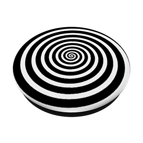 Fun Optical Illusion Circle Swirl Design Black and White PopSockets PopGrip: Swappable Grip for Phones & Tablets