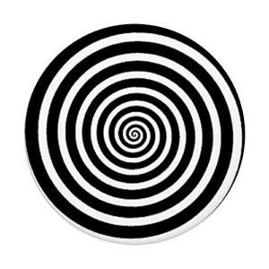 Fun Optical Illusion Circle Swirl Design Black and White PopSockets PopGrip: Swappable Grip for Phones & Tablets