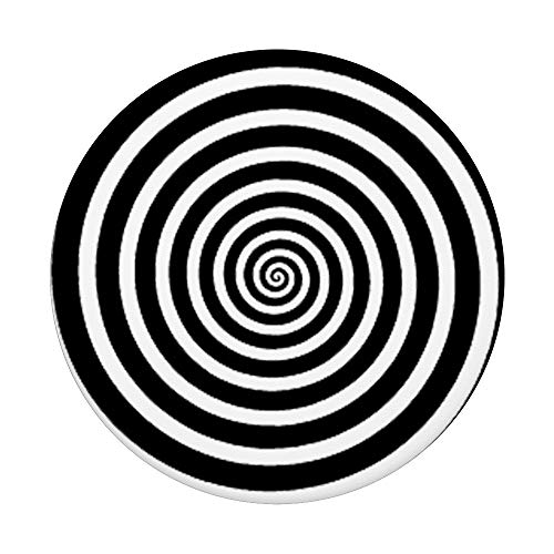 Fun Optical Illusion Circle Swirl Design Black and White PopSockets PopGrip: Swappable Grip for Phones & Tablets