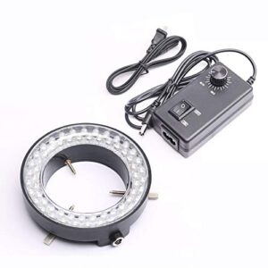 devmo 60-led adjustable ring light illuminator lamp for stereo zoom microscope