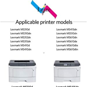 Leize Compatible Toner Cartridge Replacement for Lexmark 50F1H00 501H 501 50F1000 for Lexmark MS310 MS310dn MS312 MS312dn MS315 MS410 MS415 MS510 MS610 MS610dn Printer (Black 5,000 Pages, 1-Pack)