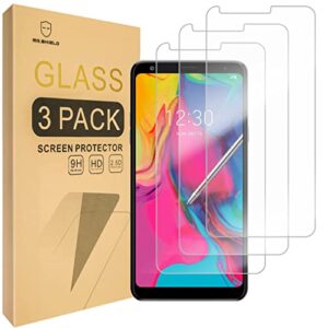 mr.shield [3-pack] designed for lg stylo 5 / stylo 5v / stylo 5+ / stylo 5x / stylo 5 plus [tempered glass] screen protector with lifetime replacement