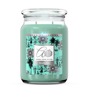 aroma from nature hawaiian hula 20 oz home collection scented candle - 1 pack - aromatherapy candles - home fragrance - apothecary glass with double wick
