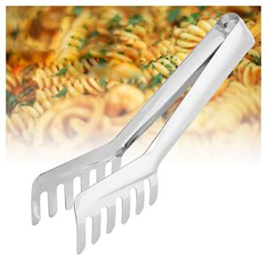 spaghetti tongs - kitchen pasta tongs stainless steel comb shaped tongs, noodles pasta clip kitchen cooking tool （8 inchs）