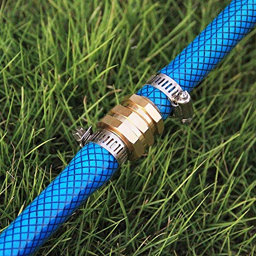 Twinkle Star Garden Hose Repair Connector with Clamps, Male and Female Garden Hose Fittings, 3 Set