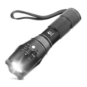 yifeng tactical flashlight, xml t6 ultra bright led flashlight with adjustable focus and 5 light modes for camping hiking emergency (1 pack)