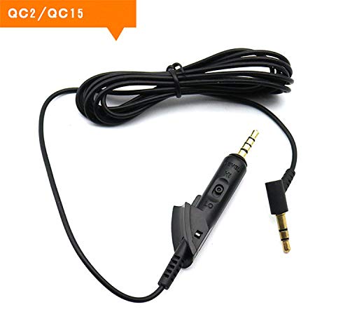 Tobysome QC15 Replacement Audio Cable Cord Line Compatible with Bose QC15 QuietComfort 15 Headphones