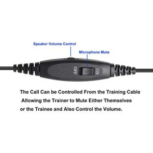 VoiceJoy Call Center Headset Quick Disconnect Cable Y Splitter Adapter Trainer Cable for Training Center Compatible with Plantronics QD headsets Splitter Cable Connector