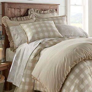 Stone Cottage - Queen Comforter Set, Cotton Bedding with Matching Shams, All Season Home Decor (Braxton Beige, Queen)