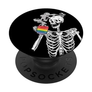 black like my soul skeleton drink coffee or die pride lgbt popsockets popgrip: swappable grip for phones & tablets popsockets standard popgrip