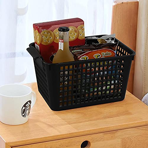 Utiao Plastic Basket Organizer, 6 Packs (Black, Grey,White)