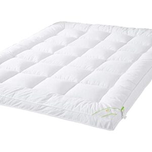sufuee mattress topper king 400tc cotton mattress pad with deep pocket - extra thick 2" thick quilted pillow top down alternative fill