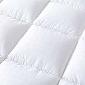 SUFUEE Mattress Topper King 400TC Cotton Mattress Pad with Deep Pocket - Extra Thick 2" Thick Quilted Pillow Top Down Alternative Fill