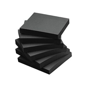 early buy sticky notes 3x3 self-stick notes black 6 pads, 90 sheets/pad