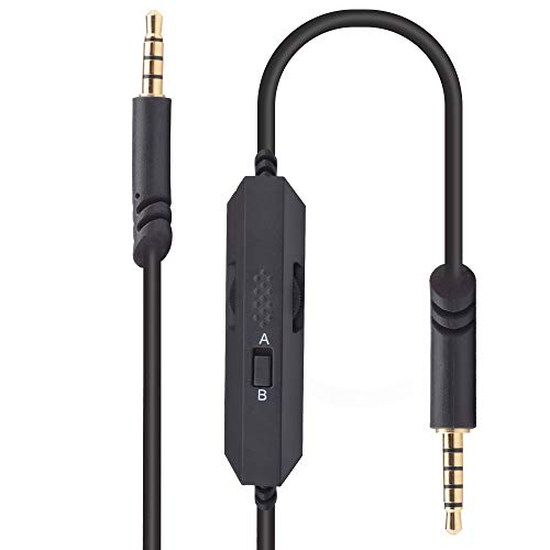 Alitutumao A&B Modes Replacement Astro A10 Cord Inline Mute Astro A40 Cord Aux Cable with Volume Control and Mic Compatible with Astro A10 A40 A30 A50 Headsets to Xbox One PS4 PC Gaming Mobile MixAmp