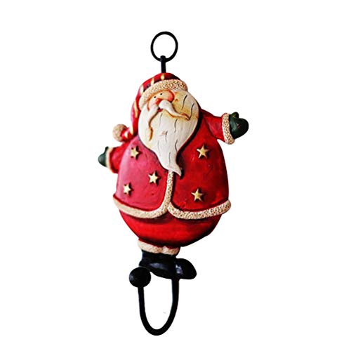 LIOOBO 1pc Santa Claus Wall Hanger Hook Retro Coat Hat Wall Mount Hook for Home Office Room Use