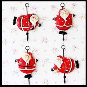 LIOOBO 1pc Santa Claus Wall Hanger Hook Retro Coat Hat Wall Mount Hook for Home Office Room Use