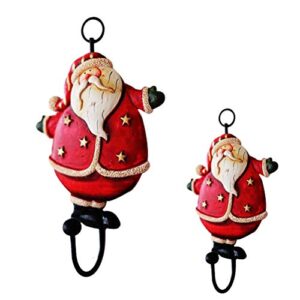 LIOOBO 1pc Santa Claus Wall Hanger Hook Retro Coat Hat Wall Mount Hook for Home Office Room Use