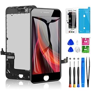 for iphone 8 plus screen replacement black 5.5 inch, diykitpl 3d touch lcd digitizer display for iphone 8 plus, with repair tools kit for a1864,a1897,a1898 glass screen