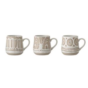 Bloomingville AH0865SET Mugs & Cups, 12 oz, Brown