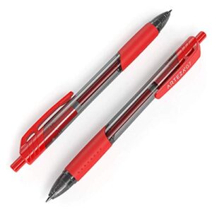 ARTEZA Red Gel Pens, Pack of 24, 0.7mm Medium Point, Quick Drying Ink for Smooth Writing, Perfect for College School Supplies, Office Tasks, and Note Taking