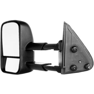 Aintier Tow Mirrors Fit for 1999-2007 for Chevy/for GMC Silverado/Sierra 1500 2500HD 3500HD Towing Mirrors With Left Side and Right Side Manual Adjusted No Heated No Turn Signal Light Black Housing