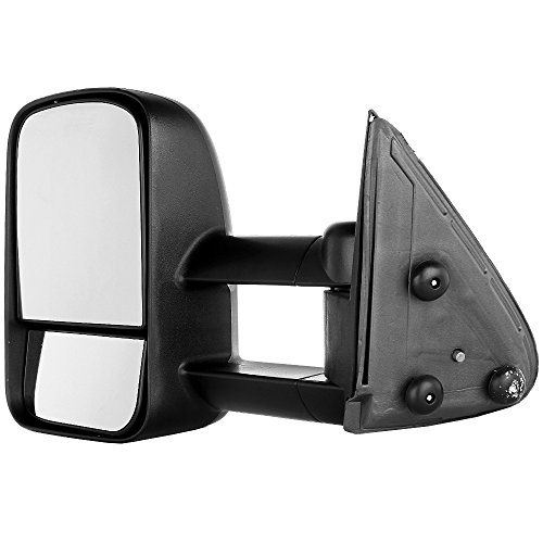 Aintier Tow Mirrors Fit for 1999-2007 for Chevy/for GMC Silverado/Sierra 1500 2500HD 3500HD Towing Mirrors With Left Side and Right Side Manual Adjusted No Heated No Turn Signal Light Black Housing