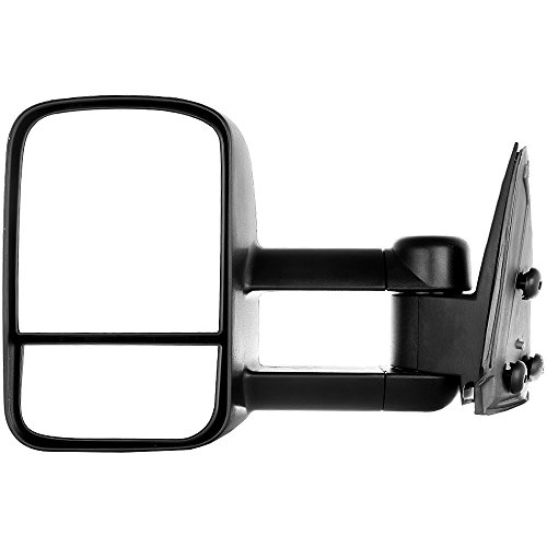 Aintier Tow Mirrors Fit for 1999-2007 for Chevy/for GMC Silverado/Sierra 1500 2500HD 3500HD Towing Mirrors With Left Side and Right Side Manual Adjusted No Heated No Turn Signal Light Black Housing