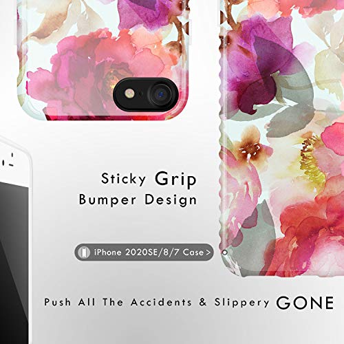 iPhone SE 2022 & iPhone SE 2020 & iPhone 8 & iPhone 7 Case Vintage Floral, Akna GripTight Series High Impact Silicon Cover with Ultra Full HD Graphics (102024-U.S)