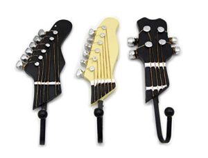 goldblue guitar shaped decorative hooks rack hangers for hanging clothes coats towels keys hats metal resin hooks wall mounted heavy duty