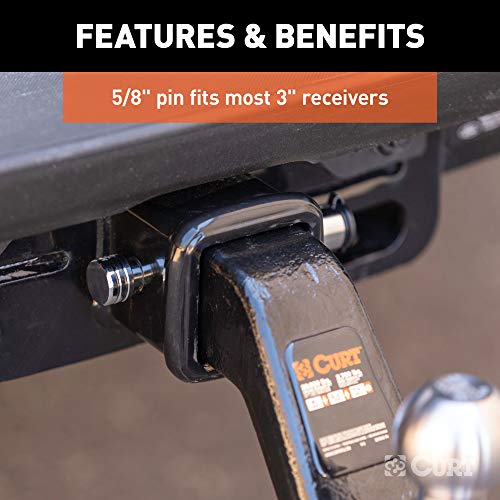 CURT 23025 Trailer Hitch Lock, 5/8-Inch Pin Diameter, Fits 3-Inch Receiver