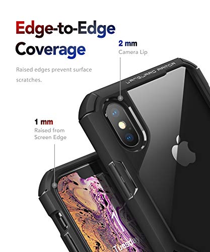 MOBOSI Vanguard Armor Designed for iPhone Xs Max Case, Rugged Cell Phone Cases, Heavy Duty Military Grade Shockproof Drop Protection Cover for iPhone 10xs Max 2018 6.5 Inch (Matte Black)