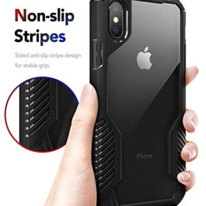 MOBOSI Vanguard Armor Designed for iPhone Xs Max Case, Rugged Cell Phone Cases, Heavy Duty Military Grade Shockproof Drop Protection Cover for iPhone 10xs Max 2018 6.5 Inch (Matte Black)