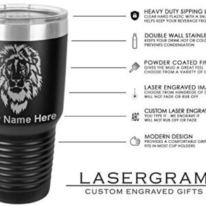 LaserGram 30oz Vacuum Insulated Tumbler Mug, Marijuana leaf, Personalized Engraving Included (Black)