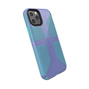 speck iphone 11 pro case - drop protection, extra grip made of rubber with dual layer protection & durability - wisteria purple, mykonos blue candyshell grip