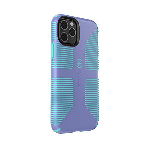 Speck iPhone 11 Pro Case - Drop Protection, Extra Grip Made of Rubber with Dual Layer Protection & Durability - Wisteria Purple, Mykonos Blue CandyShell Grip