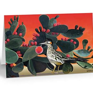 Stonehouse Collection - Roadrunner Cactus Season Greetings - 18 Boxed Western Cards and Envelopes - USA Made(Standard) (Standard)