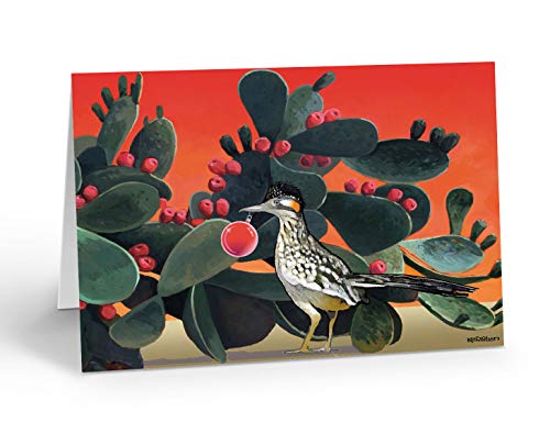 Stonehouse Collection - Roadrunner Cactus Season Greetings - 18 Boxed Western Cards and Envelopes - USA Made(Standard) (Standard)