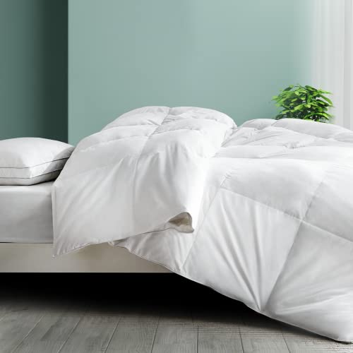Dreamhood King White Feather and Down Blend Lightweight Comforter, Hotel Collection Down Duvet Insert, 100% Cotton Shell with Corner Tabs, 106x90 Inches