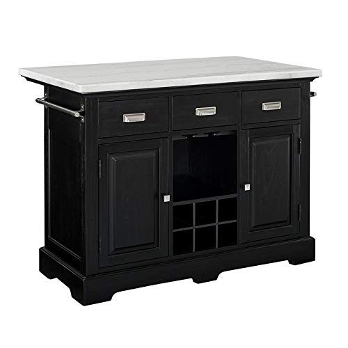 XPRESS WORLD Steve Silver Aspen Ebony Finished Wood Kitchen Island