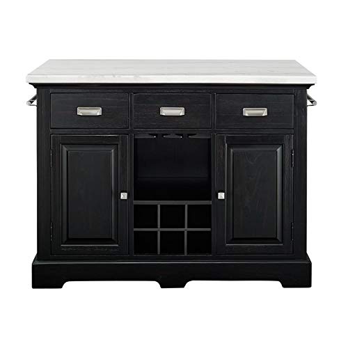 XPRESS WORLD Steve Silver Aspen Ebony Finished Wood Kitchen Island