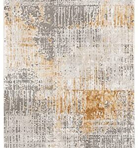 SAFAVIEH Craft Collection Accent Rug - 2'7" x 5', Grey & Beige, Modern Abstract Design, Non-Shedding & Easy Care, Ideal for High Traffic Areas in Entryway, Living Room, Bedroom (CFT874G)