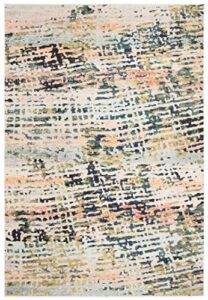 safavieh madison collection accent rug - 2'2" x 4', beige & navy, modern abstract design, non-shedding & easy care, ideal for high traffic areas in entryway, living room, bedroom (mad454a)